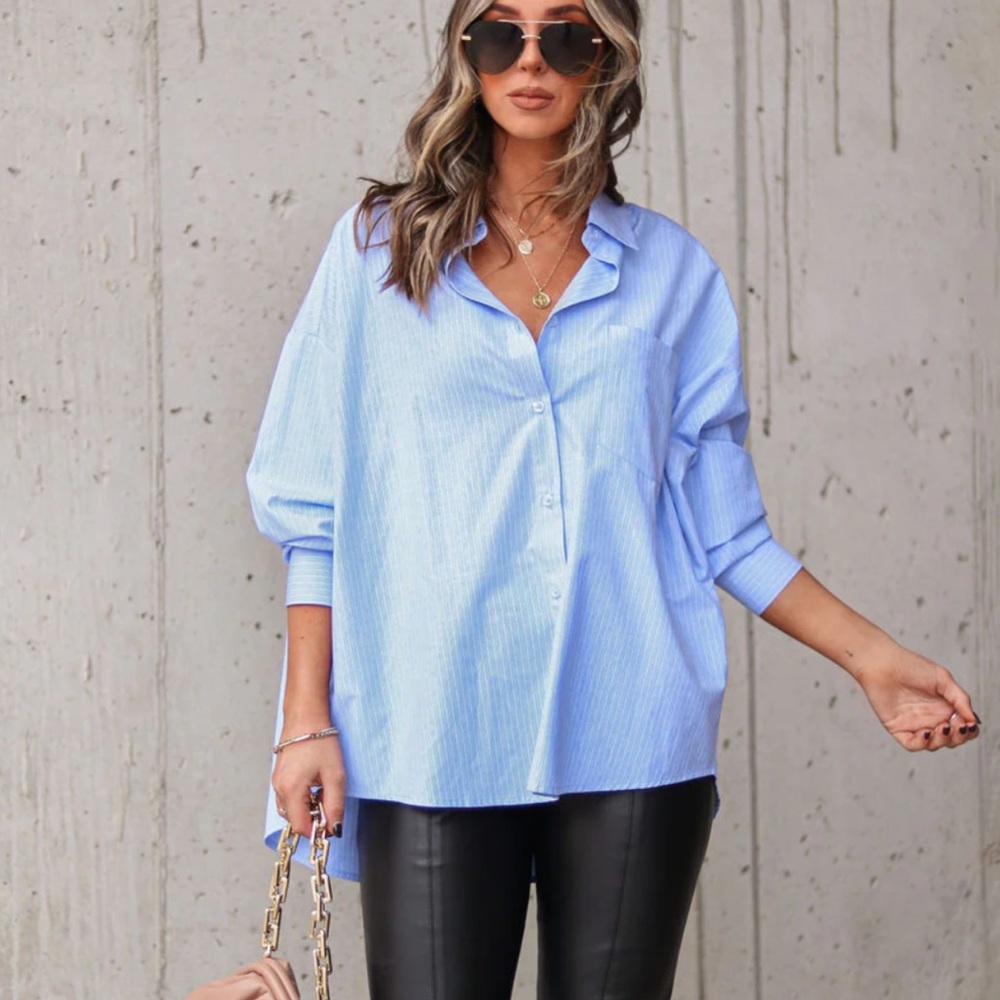 Over sized button down